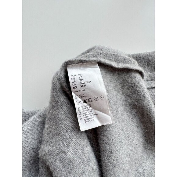 H&M x MAISON MARTIN MARGIELA Grey 100% Wool Mock Neck Sweater Dress, Size XS - Picture 15 of 16